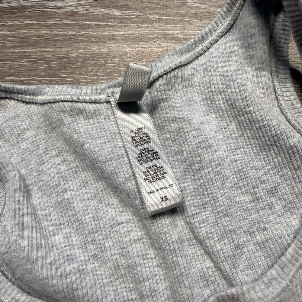 Skims Ribbed Tank Top - Gray - Picture 2 of 2
